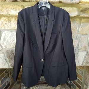 Tahari Indigo Blazer Women Size 14 Indigo Color